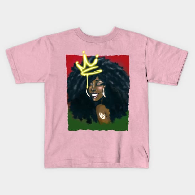 Natural Queen Kids T-Shirt by TyteKnitz_Tees